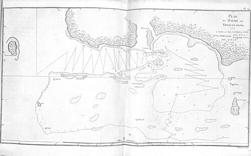 Plán přístavu Tongatabu 1777