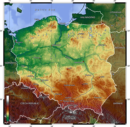 Polská topografická mapa