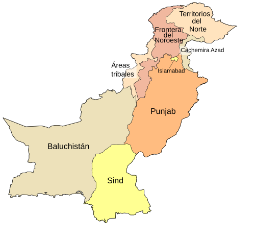 Provincie Pakistánu (španělština)