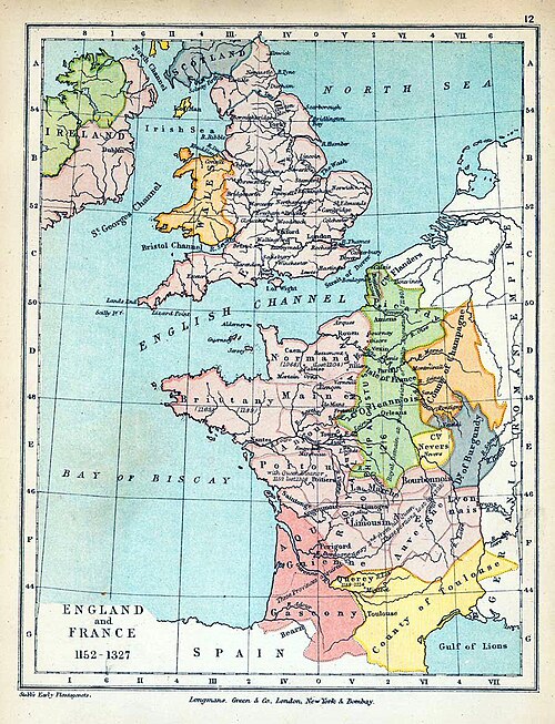 Anglicko-francouzská mapa 1152-1327