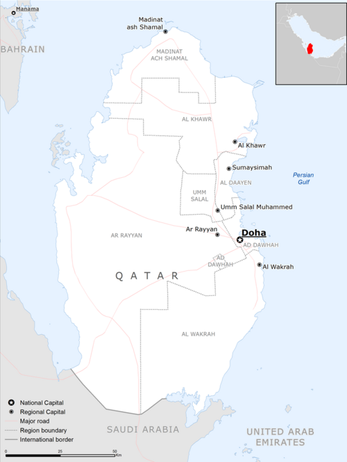 Základní mapa Kataru