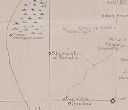 Náčrt RAF Qatarského poloostrova Al Kharsaah