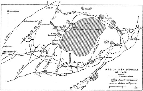 Jižní region Air podle tras kapitána Postha