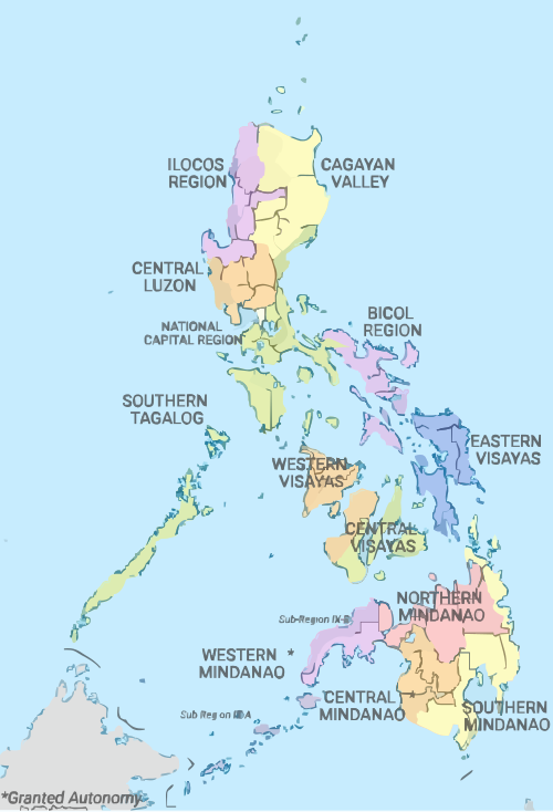 Oblasti Filipín 1980