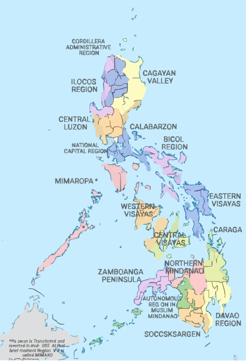 Oblasti Filipín 2010