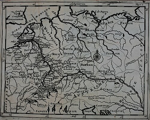 Cestopisy a mapy německých zemí (1695)