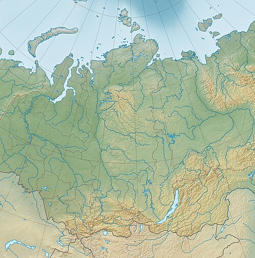 Mapa reliéfu Sibiřského federálního okruhu