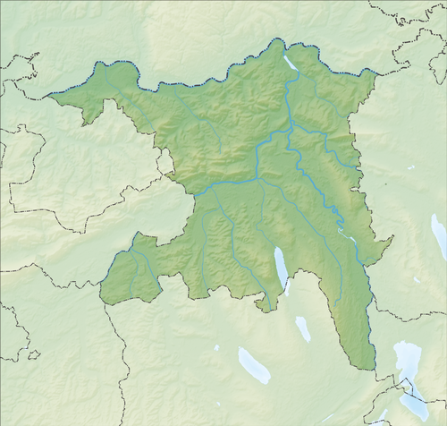 Reliéfní mapa Aargau