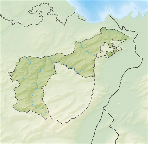 Reliéfní mapa Appenzell Ausserrhoden