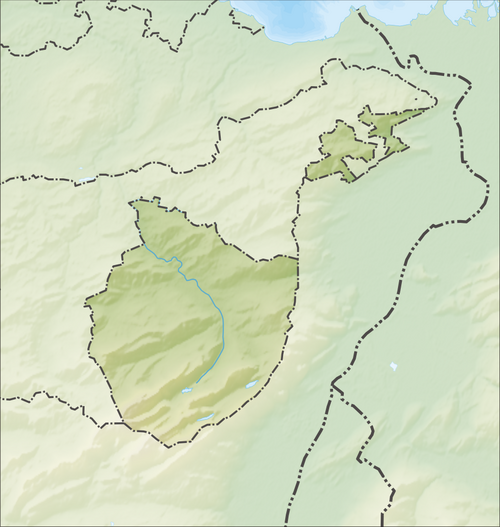 Reliéfní mapa Appenzell Innerrhoden