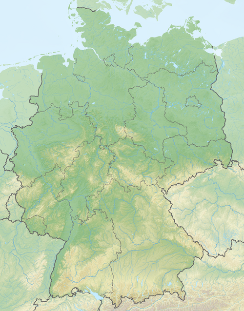 Reliéfní mapa Německa