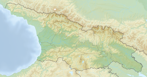 Reliéfní mapa Gruzie