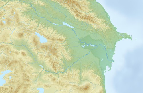 Mapa reliéfu Karabachu