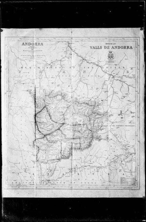 Mapa Andorry z roku 1899