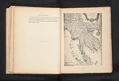 Reprodukce historické mapy Thajska