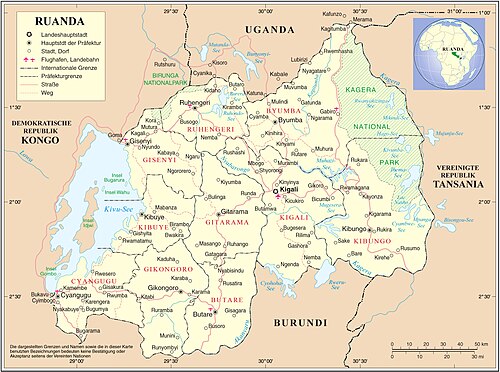 Ruanda německá mapa OSN