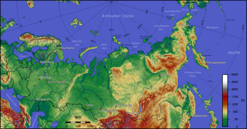 Ruská topografická mapa