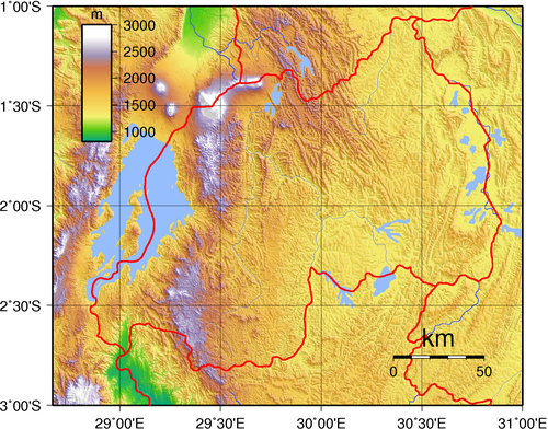 Topografie Rwandy