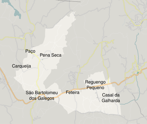 Mapa farnosti São Bartolomeu dos Galegos