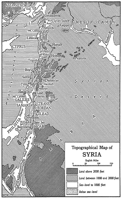 Topografická mapa Sýrie SASH D016