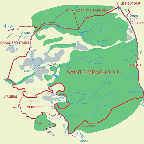 Sainte-Ménéhould - Hydrografie