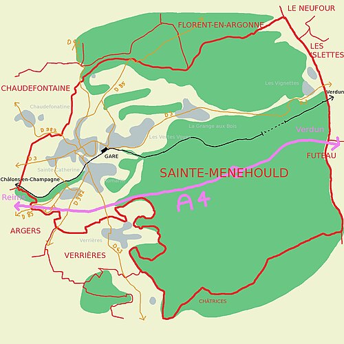 Sainte-Ménéhould - Dopravní sítě