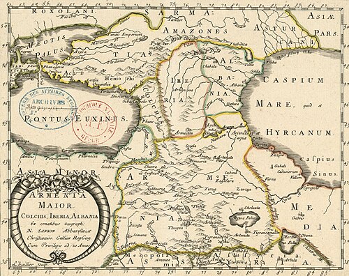 Sanson: Arménie, Kolchida, Ibérie, 1655