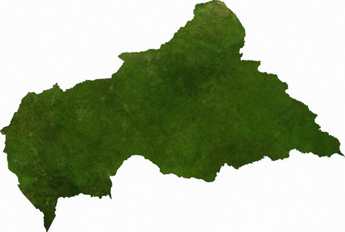 Družicová mapa Středoafrické republiky