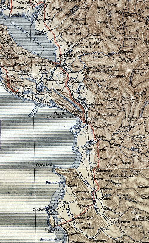 Škodra-Alessio-Vorë-Durrës 1918-1919