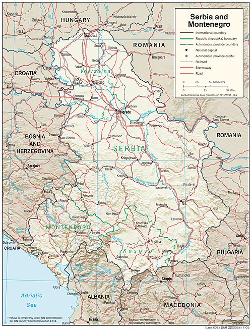 Fyziografie Srbska