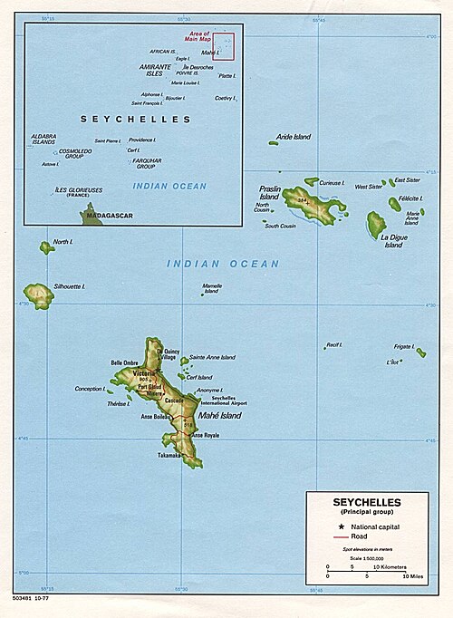 Velká mapa Seychel