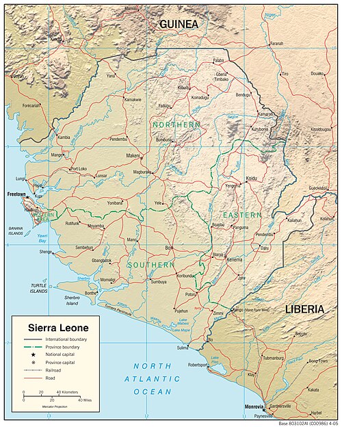 Fyziografie Sierra Leone