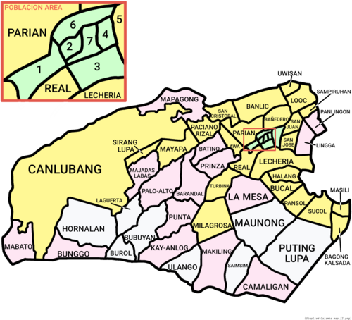 Zjednodušená mapa Calamby II