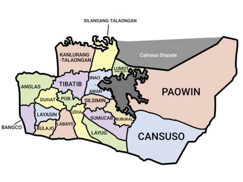 Zjednodušená mapa Cavinti