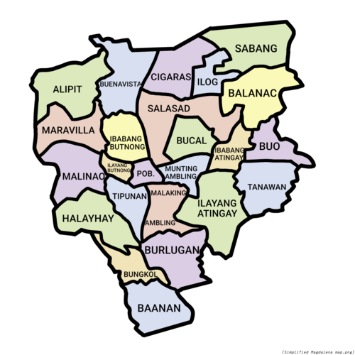 Zjednodušená mapa Magdaleny