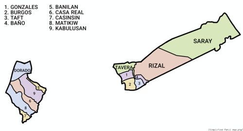 Zjednodušená mapa Pakil