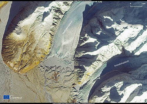 Ledovec Skaftafellsjökull na Islandu