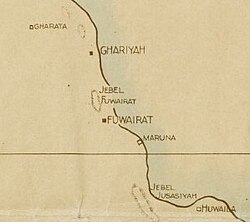 Skicovná mapa Kataru a Bahrajnu v roce 1933