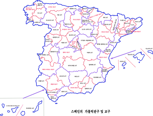 Mapa Španělska - d-map