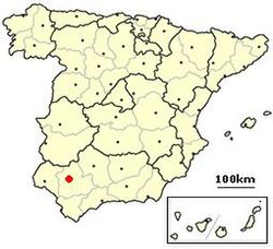 Région Sevilla zvýrazněna