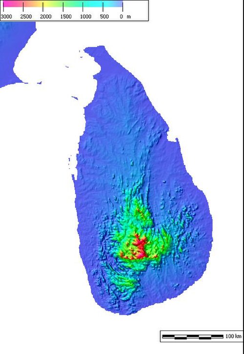 SRTM30a - Srí Lanka