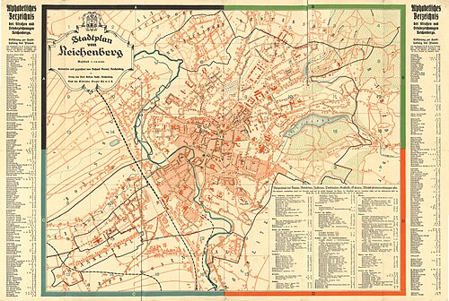 Plán města Liberec 1930