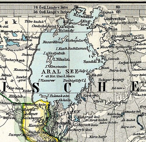 Stielerův ruční atlas 1891 - Aralské moře