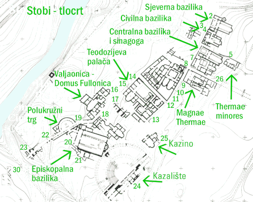 Stobi půdorys