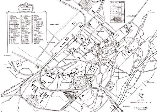 Mapa Stryi z roku 1922