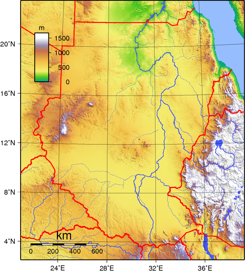 Topografie Súdánu