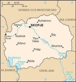 Švédská mapa Makedonie