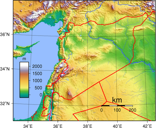 Topografie Sýrie