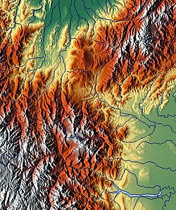Mapa Táchirina deprese