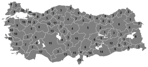 Turecké volební regiony 2023